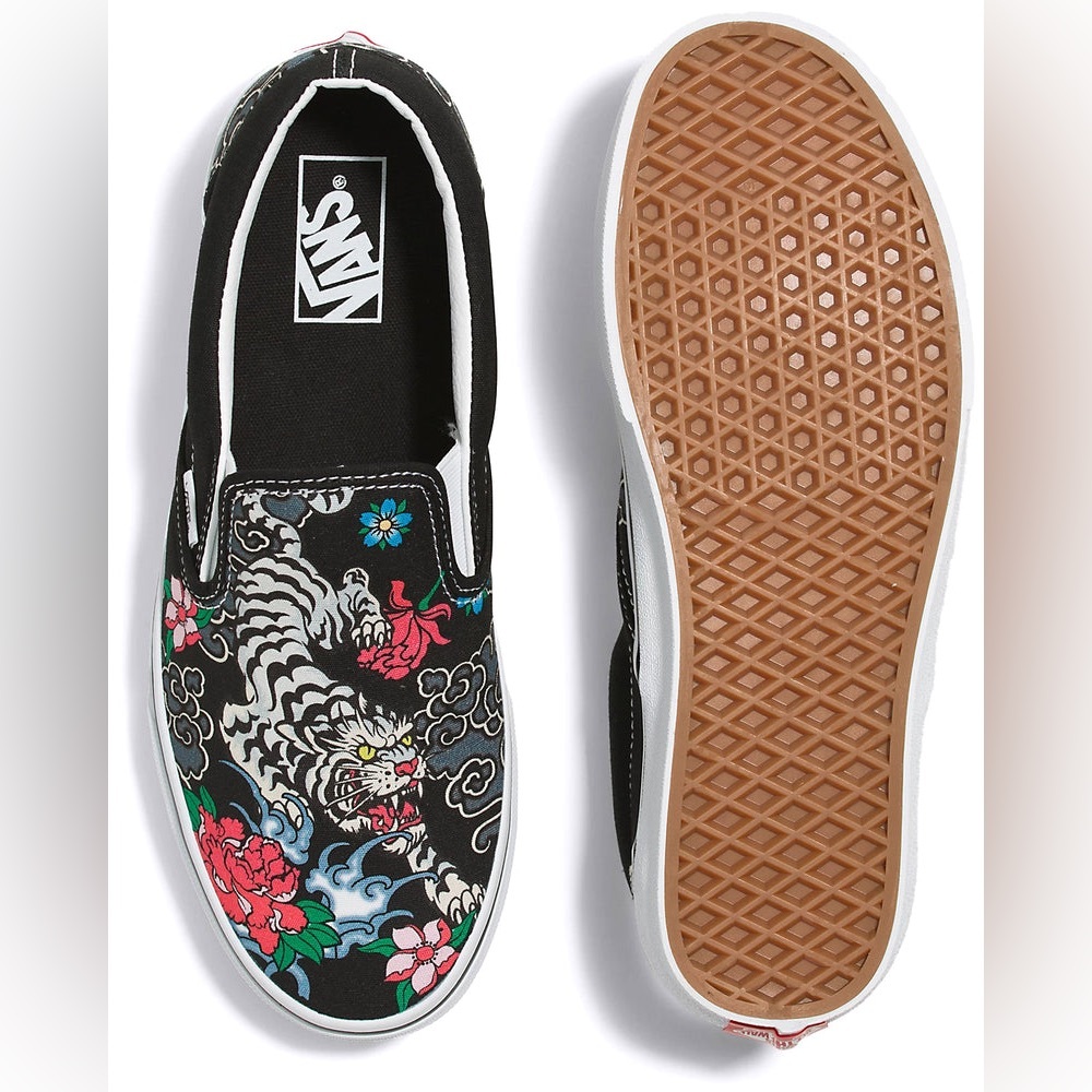 Vans Tiger Floral Slip-Ons NEW (W8) (M6.5) Flawless in box FREE SHIPPING